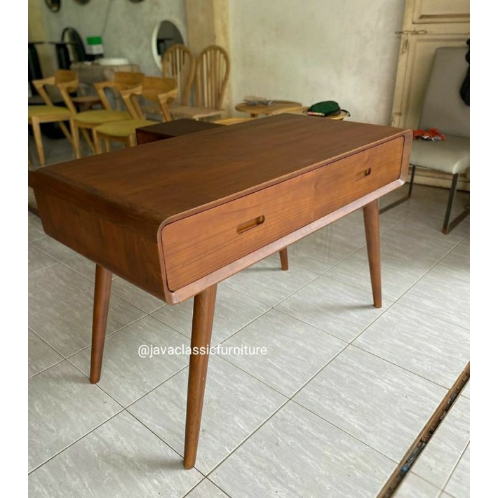 BUFET TV RETRO MINIMALIS MEJA KONSUL LACI 2 BAHAN KAYU JATI NAKAS MINIMALIS JEPARA-1