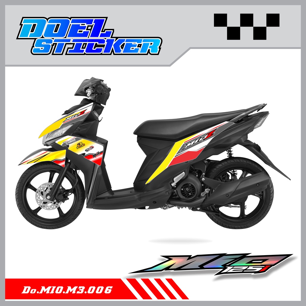 Sticker Striping Mio M3 , Mio Z , Mio 125 List Variasi Hologram pelangi,Crome Doel 006