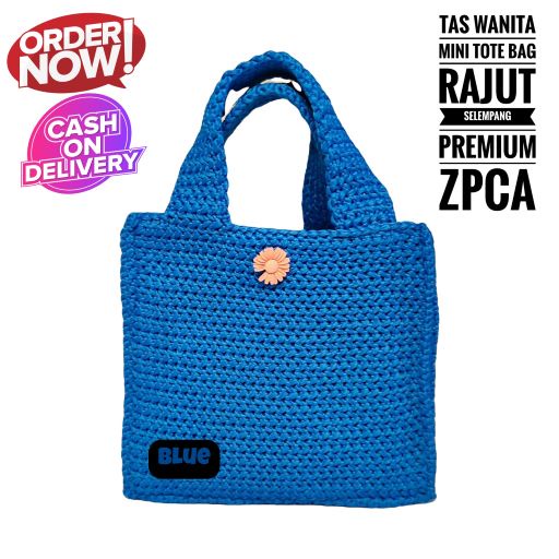 Mini ToteBag Rajut Wanita Tas Hangout Trend Kekinian