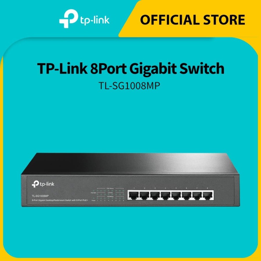 TP-Link TL-SG1008MP Switch 8 Port Gigabit POE+ Rackmount