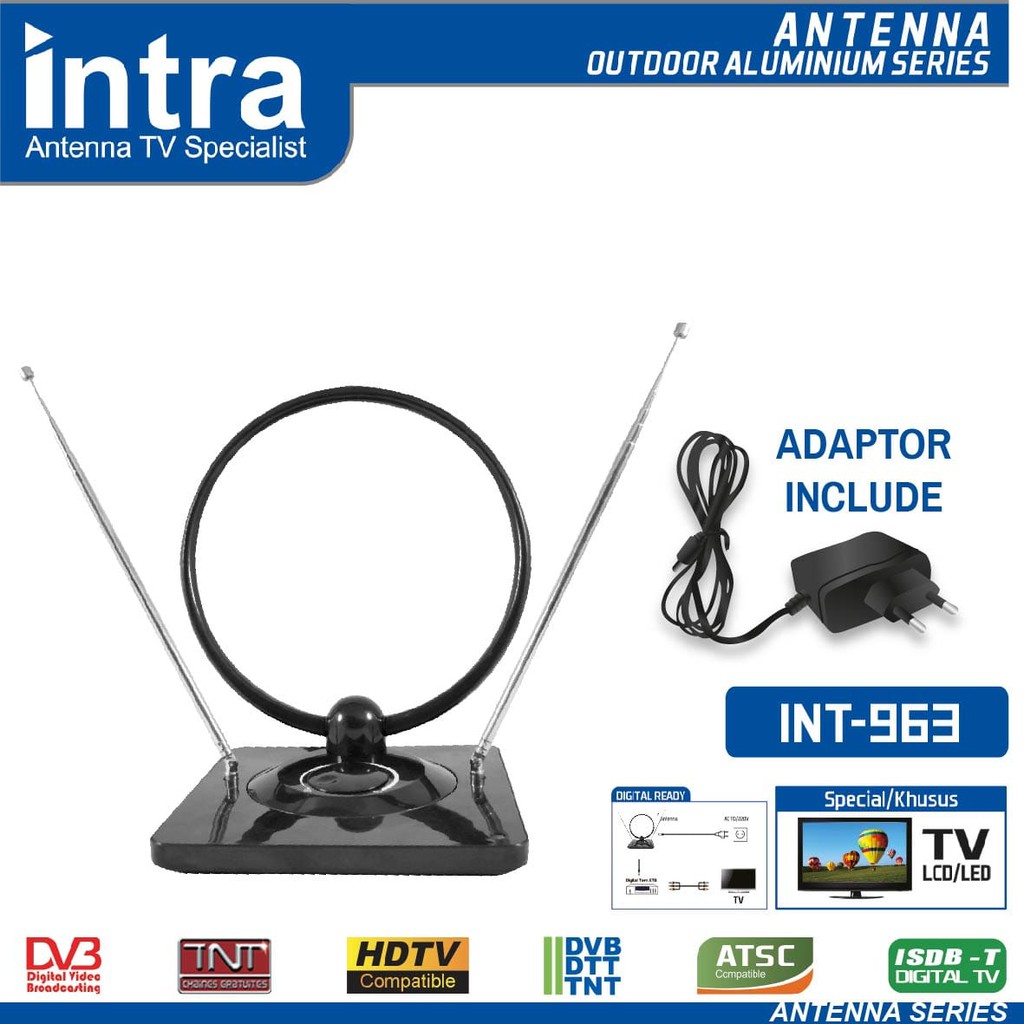 Intra INT-963 Antena TV Digital Indoor