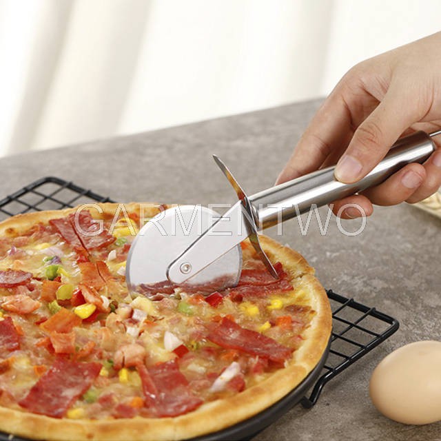 

GARMENTWO - Pisau Cutter Pizza Pisau Pemotong Pizza Bentuk Roda Stainless Steel