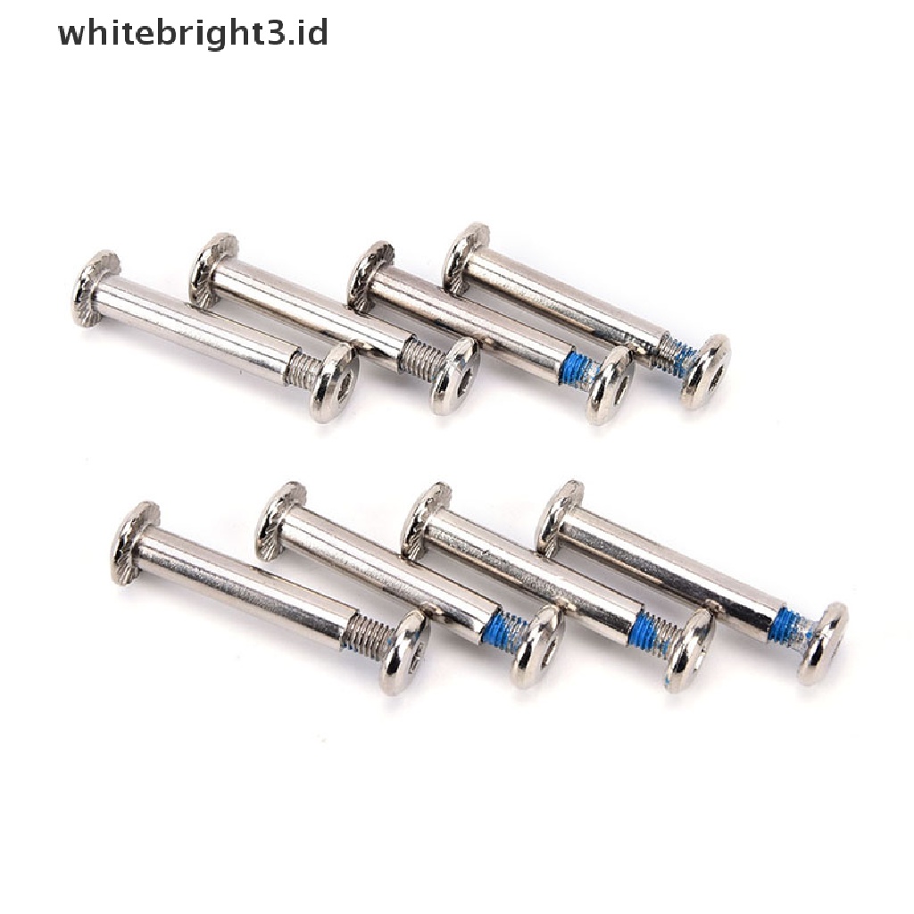 (whitebright3.id) 8pcs / set Sekrup / Baut / axles Blade Untuk Sepatu Roda inline skate