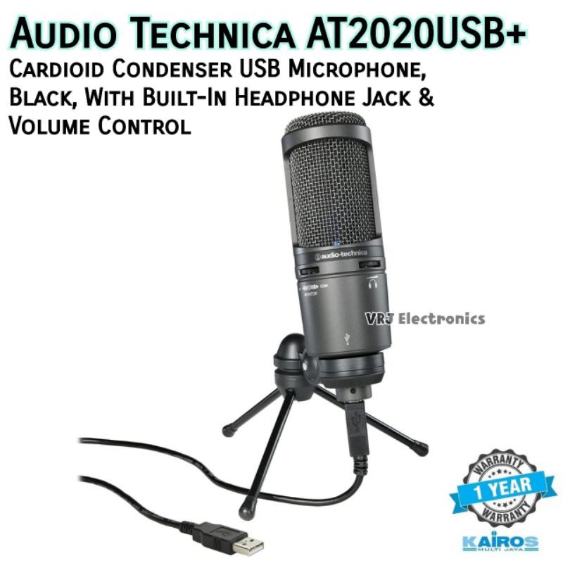 Microphone Recording Audio Technica AT2020USB+ Cardioid Condenser USB Mic AT2020USB AT2020 USB+