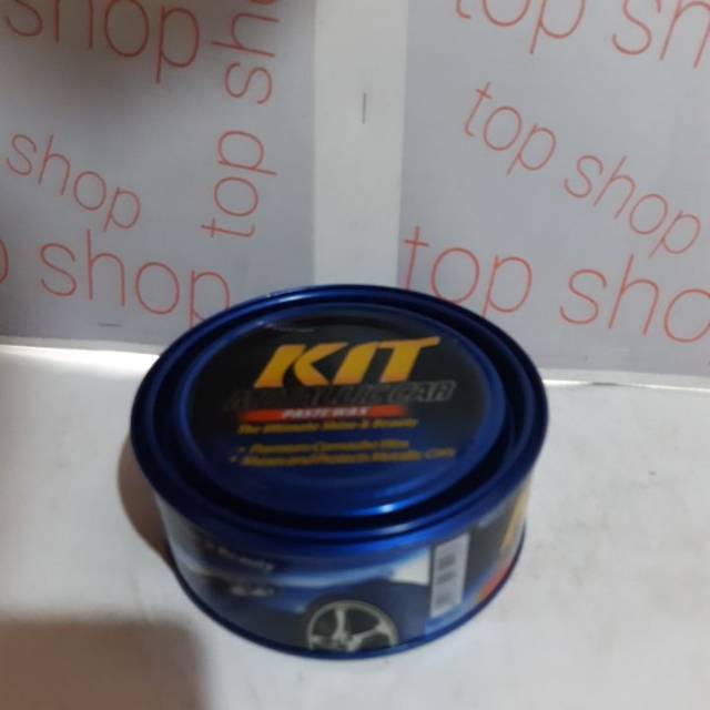 KIT KALENG BIRU METALLIC CAR PASTE WAX/KIT POLES ISI MOTOR/MOBIL ISI 225G