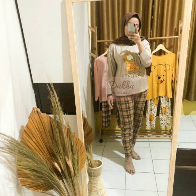 baju tidur garfield / pp / piyama panjang / premium / baju lengan panjang