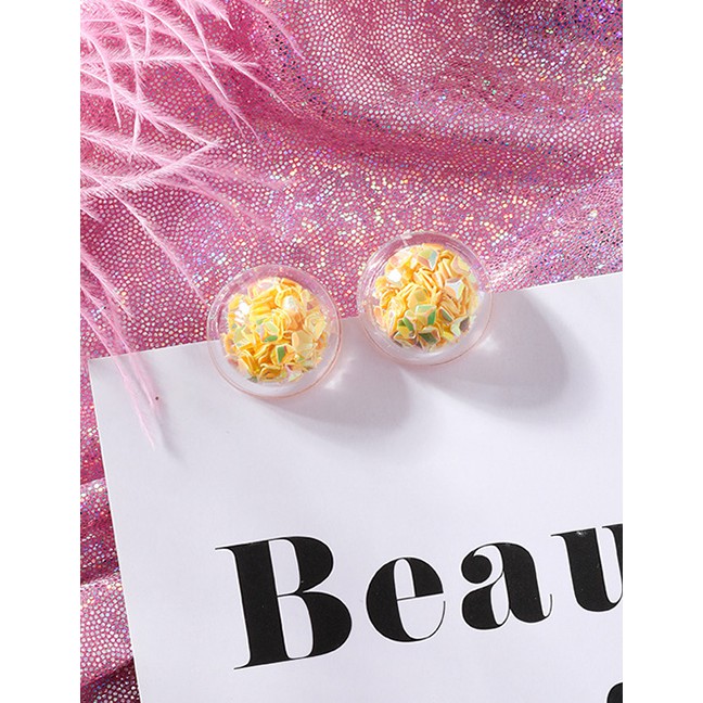 LRC Anting Tusuk Fashion Diamond Sequins Transparent Ball Earrings F6559X