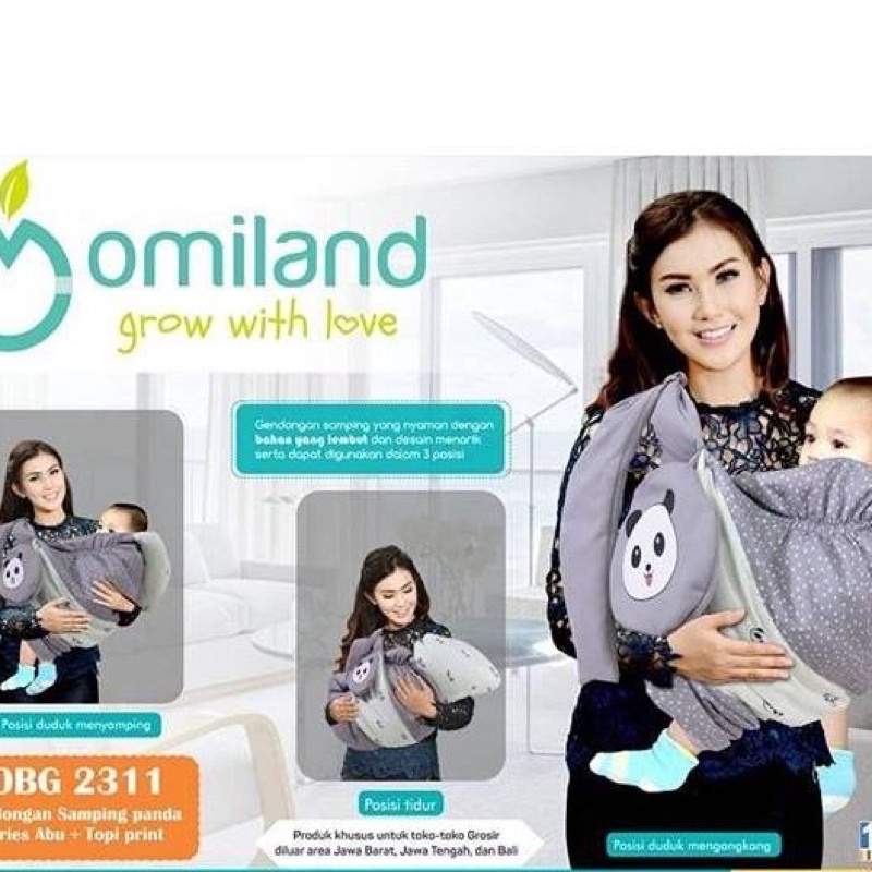 Omiland Gendongan Samping Bayi + TOPI Panda Series OBG2311