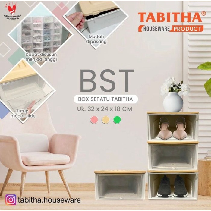 BOX SEPATU TABITHA BST/KOTAK TEMPAT PENYIMPANAN SEPATU