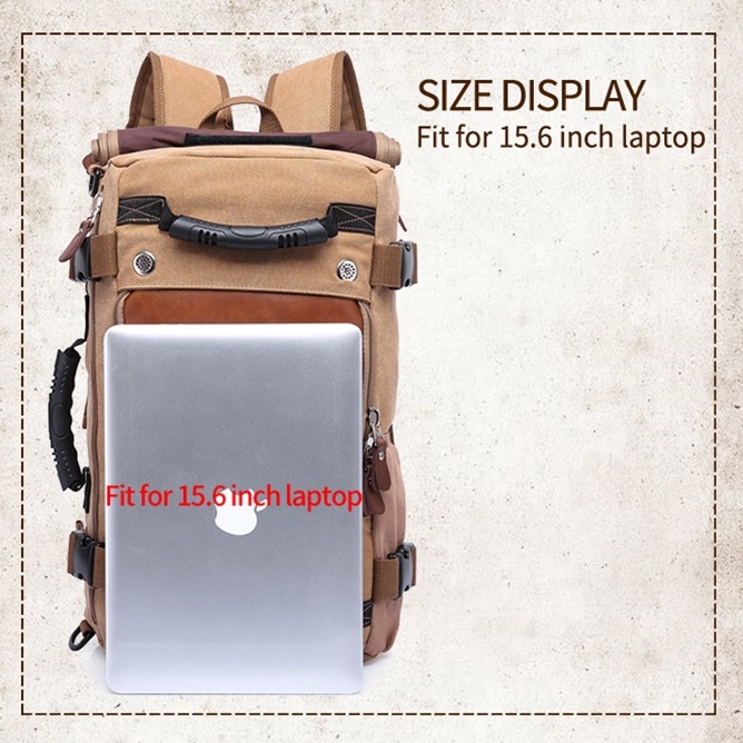 Tas kapasitas Besar 3 Mode Gaya, Tas Ransel, Tote Bag &amp; Tas Messenger, Tas kapasitas Besar Tas Ransel Duffel Backpack Camping Brand Stylish Travel Large Capacity 14&quot; Laptop Backpack Male Luggage Shoulder Computer Backpacking Men Functional Versatile Bags