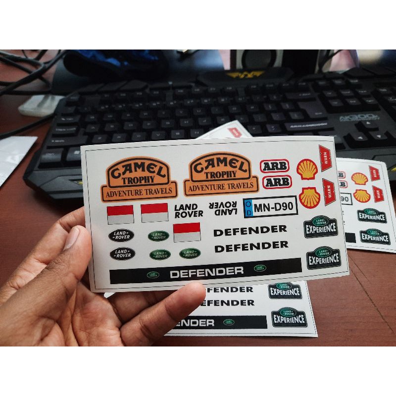 Sticker Decal RC Adventure anti air MN D90 Land Rover Camel Trasparan