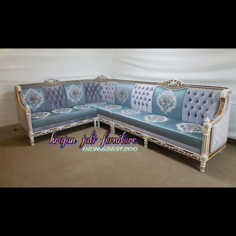 kursi sofa tamu sudut jaguar jati