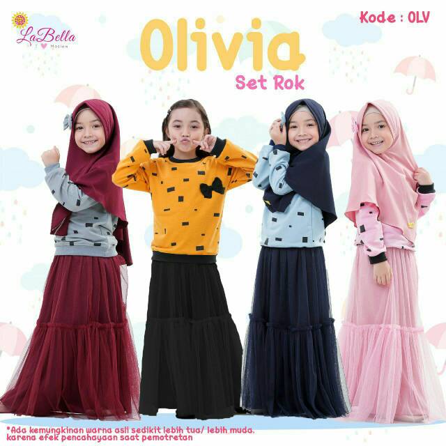 Gamis anak labella/gamis labella olivia