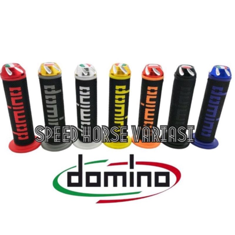 Handgrip Domino model bulu plus jalu CNC bendera Universal