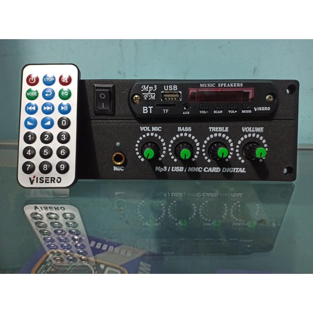 POWER KIT Amplifier MESIN SPEAKER AKTIF KARAOKE USB BLUETOOTH
