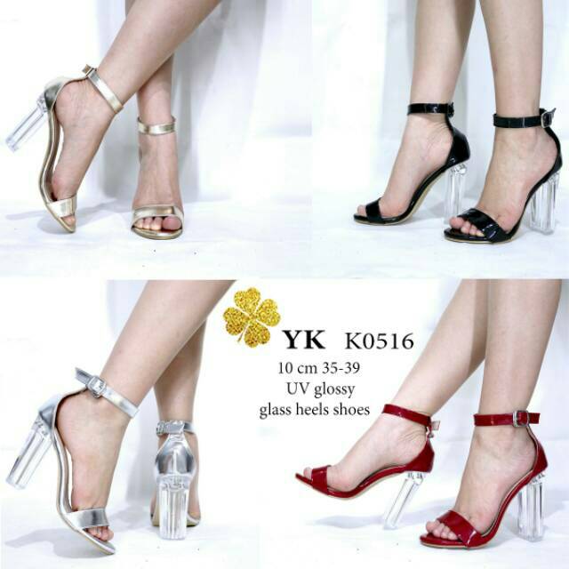 OSshoes 0516 premium heels 10cm 10 cm import shoes wanita high heels highheels tali kebuka bandstrap
