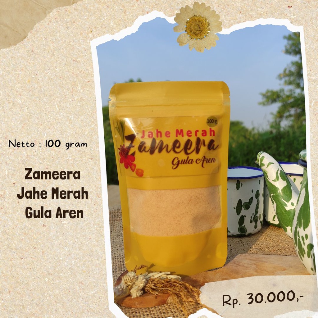 

Jahe Merah Bubuk Instan Alami plus Gula Aren (less sugar)