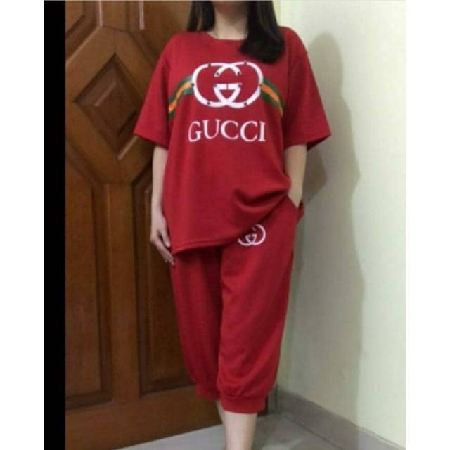 setelan wanita gucci baby tery