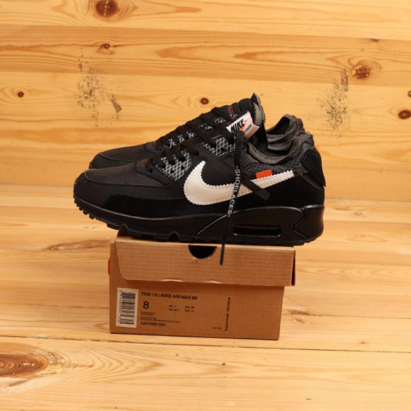 SEPATU NIKE AIR MAX 90 X OFF WHITE BLACK