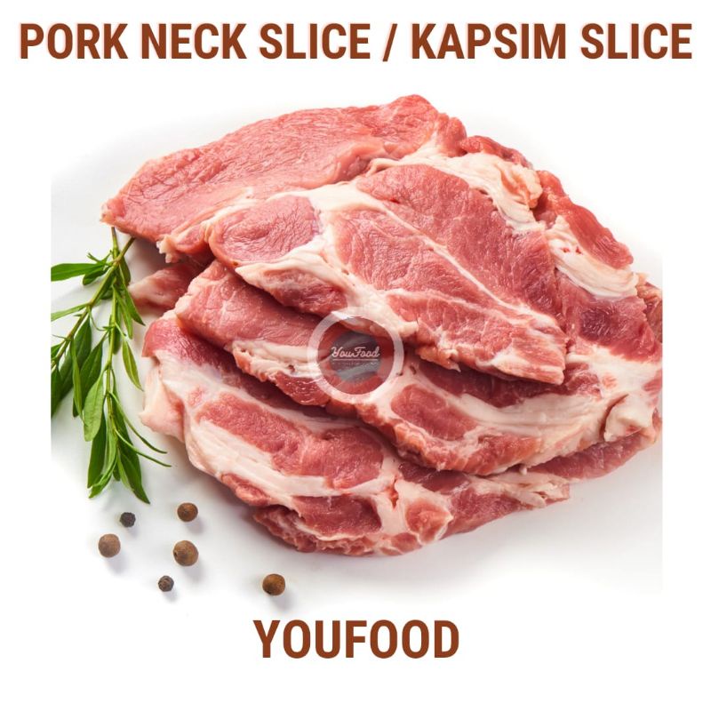 

Daging Babi Kapsim Slice - Pork Neck Collar Slice - 500gr