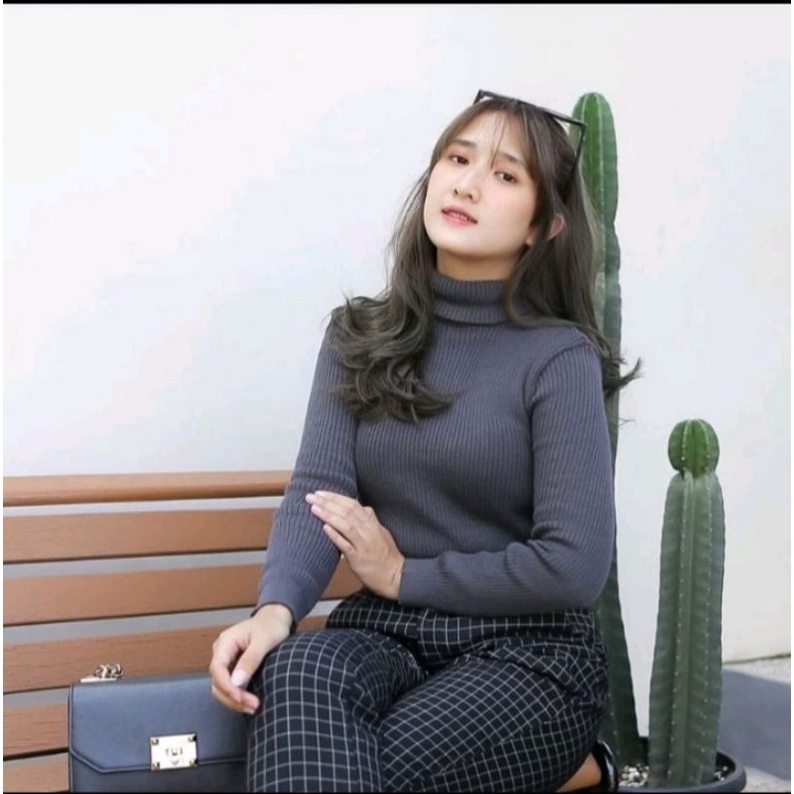 DC_PRETTY INNER RAJUT WANITA TURTLENECK/ KERAH TINGGI PREMIUM PRES BODY( MELAR)BB:35-45-55,KG