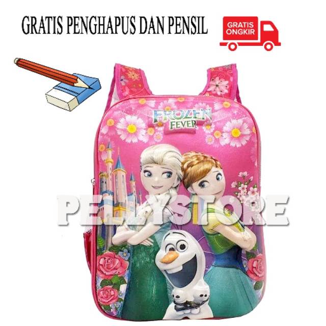 TAS FROZEN TAS ANAK SD KARAKTER FROZEN TAS FROZEN GRATIS PENSIL DAN PENGHAPUS