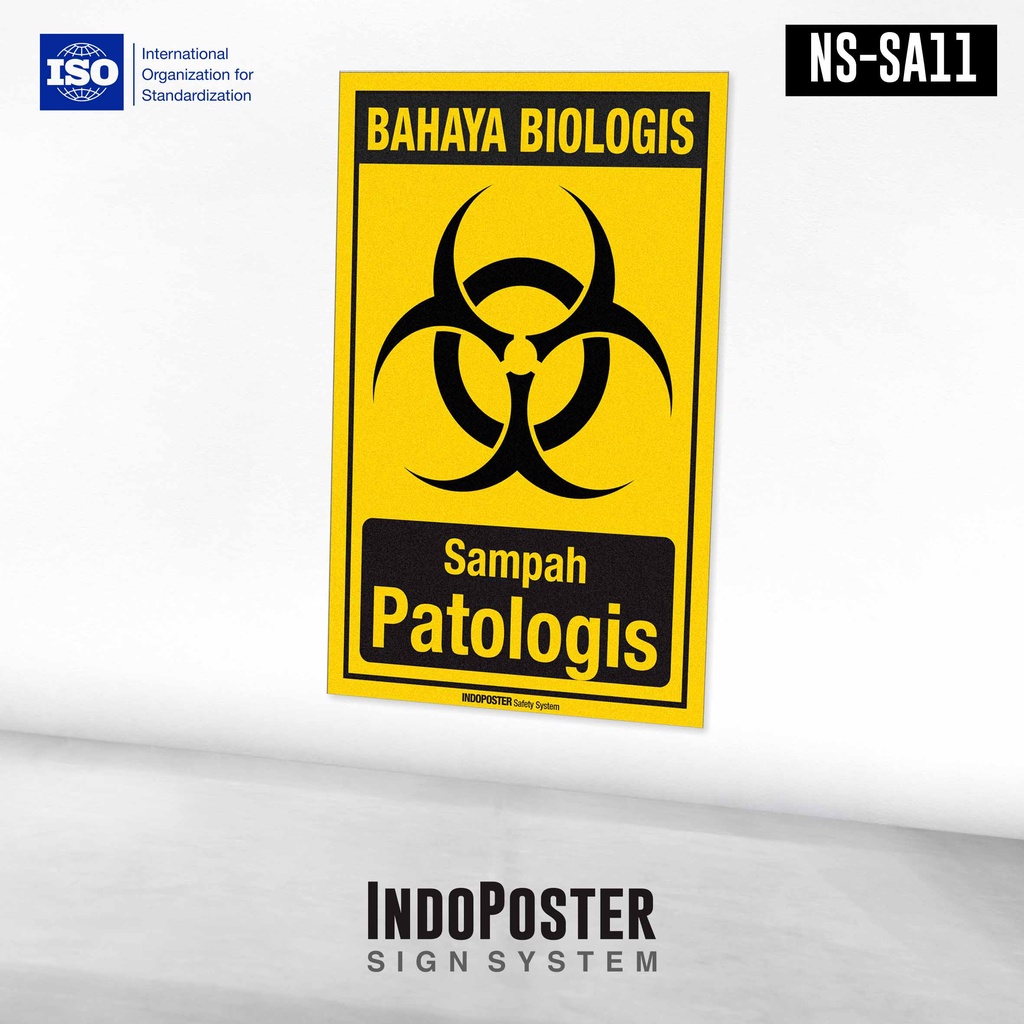 

Stiker Safety Sign Rambu K3 ISO Sampah Medis Patologis