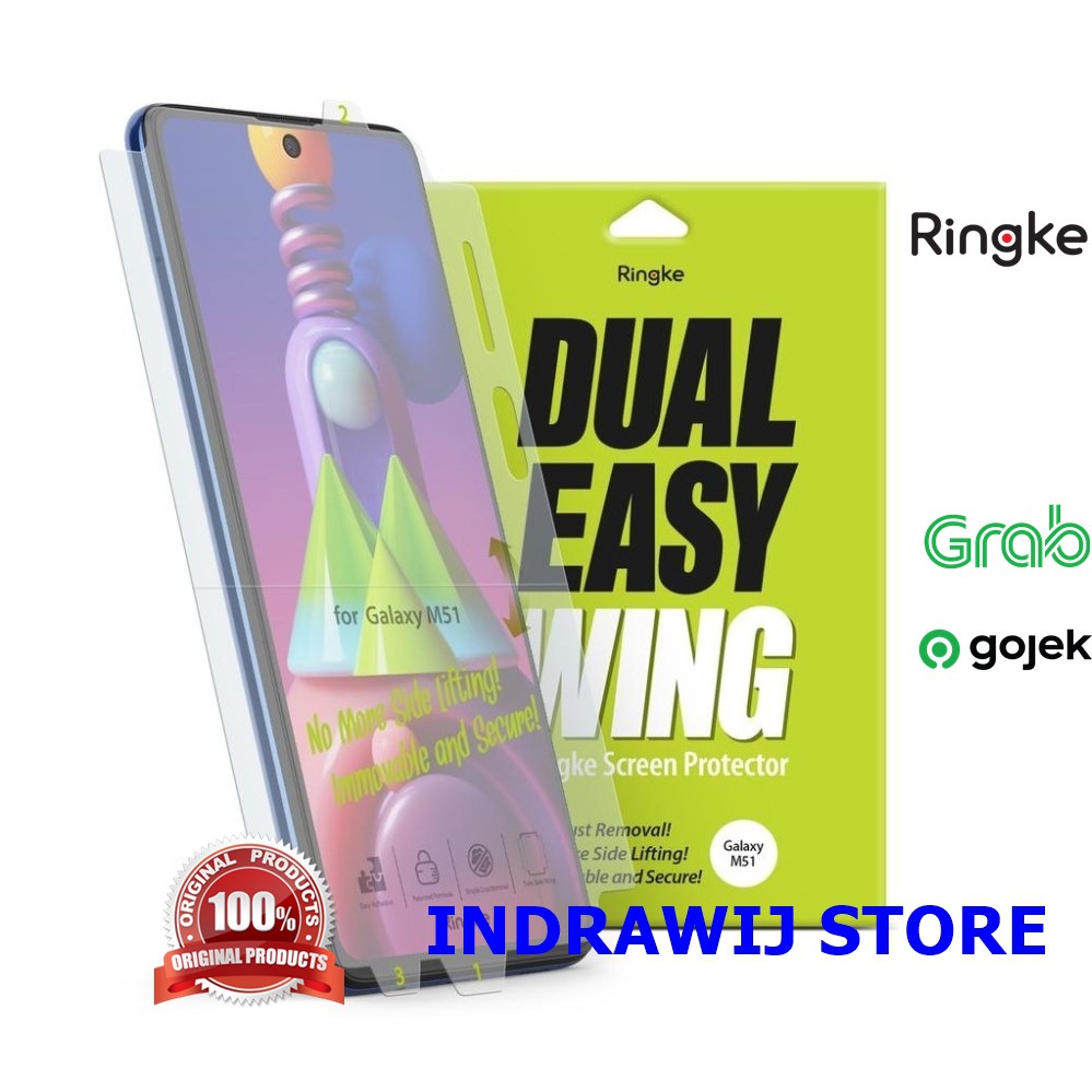 Ringke Dual Easy Wing Screen Protector Samsung Galaxy M51 Anti Gores