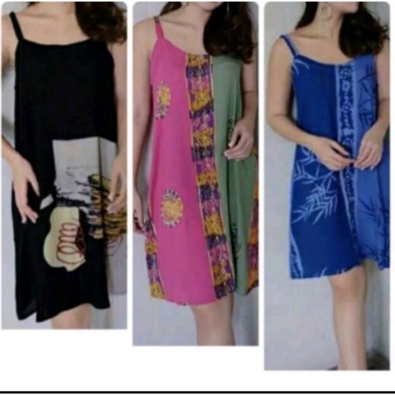 (BISA COD) DRESS NARINI PENDEK DAN TANGGUNG MOTIF BUNGA BATIK TIEDYE  / DASTER TYEDIE FLORAL TALI SA