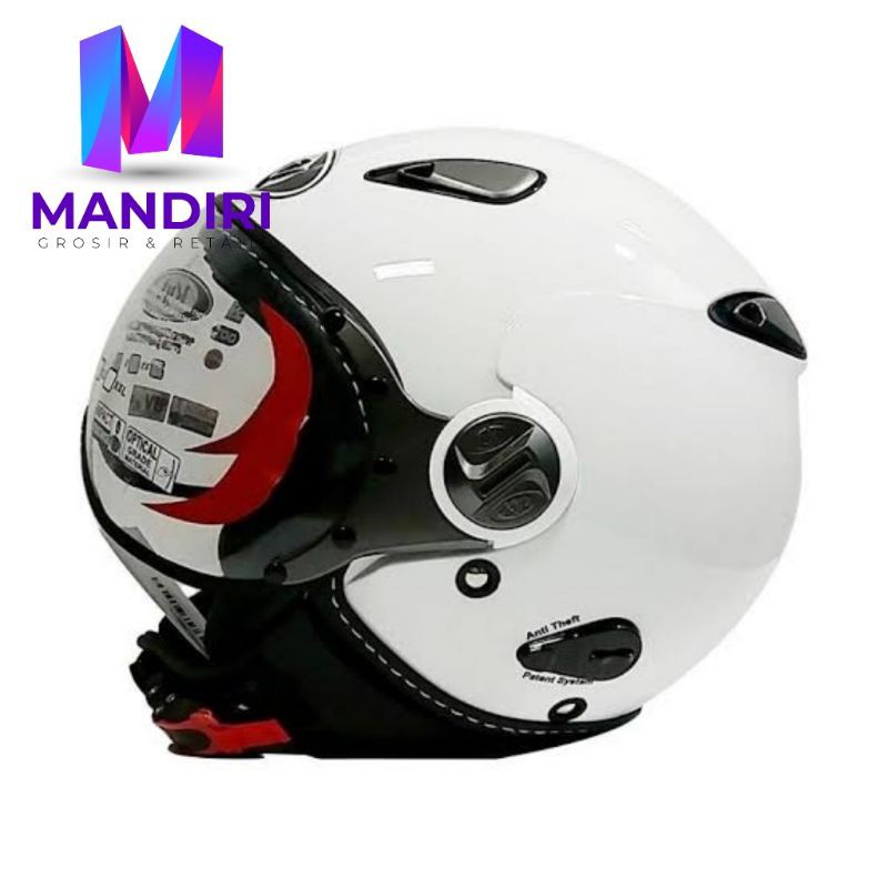 Jual Helm kyt elsico white solid Shopee Indonesia