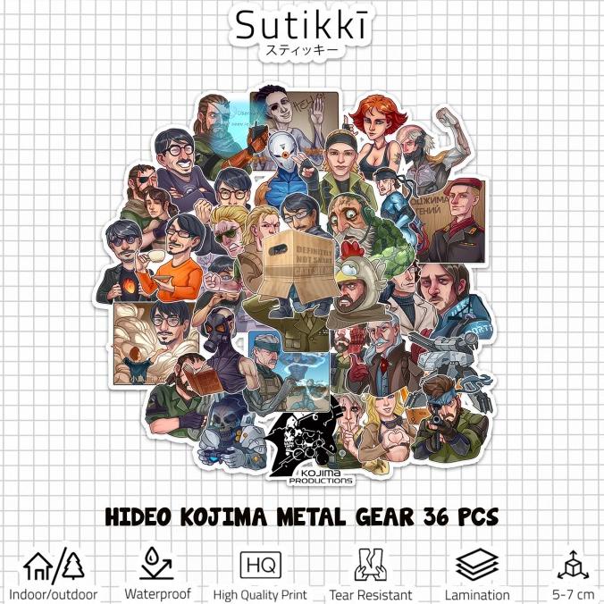

Sticker Pack Hideo Kojima Metal Gear Solid Konami Stiker Vinyl Laptop sukik90 Segera Dapatkan