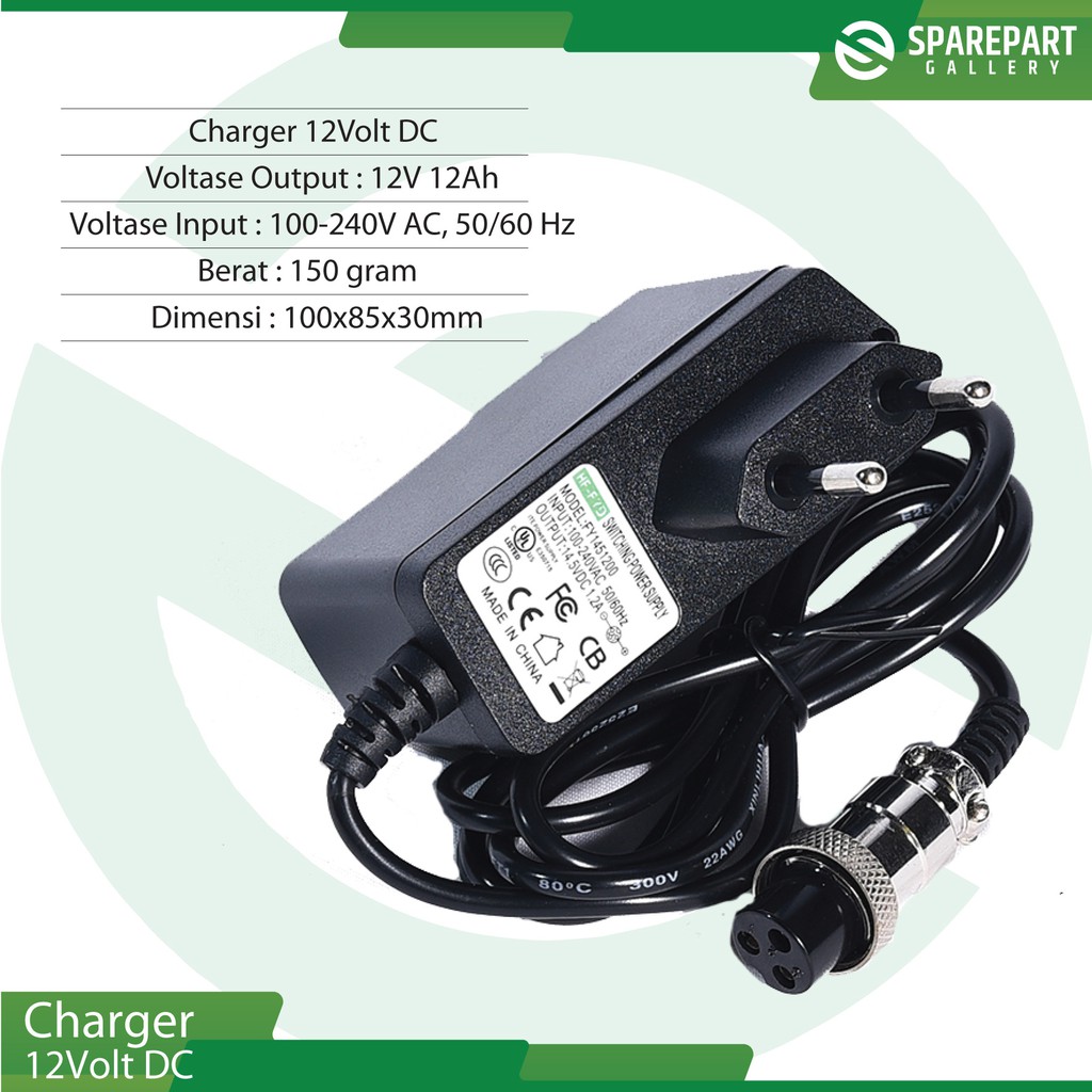 Charger 12V DC 100W skuter roda-3