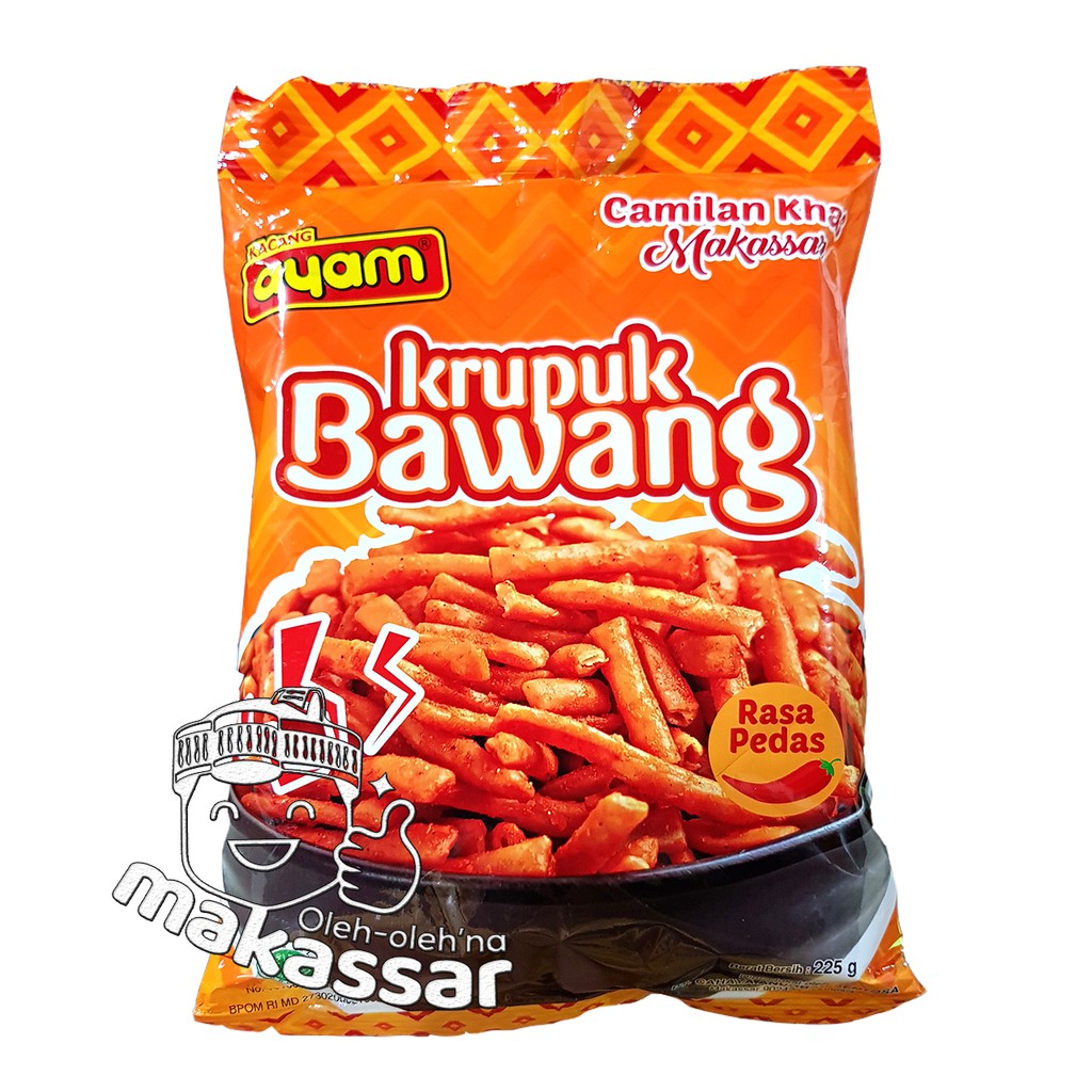 

Kerupuk Bawang Ayam Dua 225 gram (Oleh-Oleh asli khas Makassar)