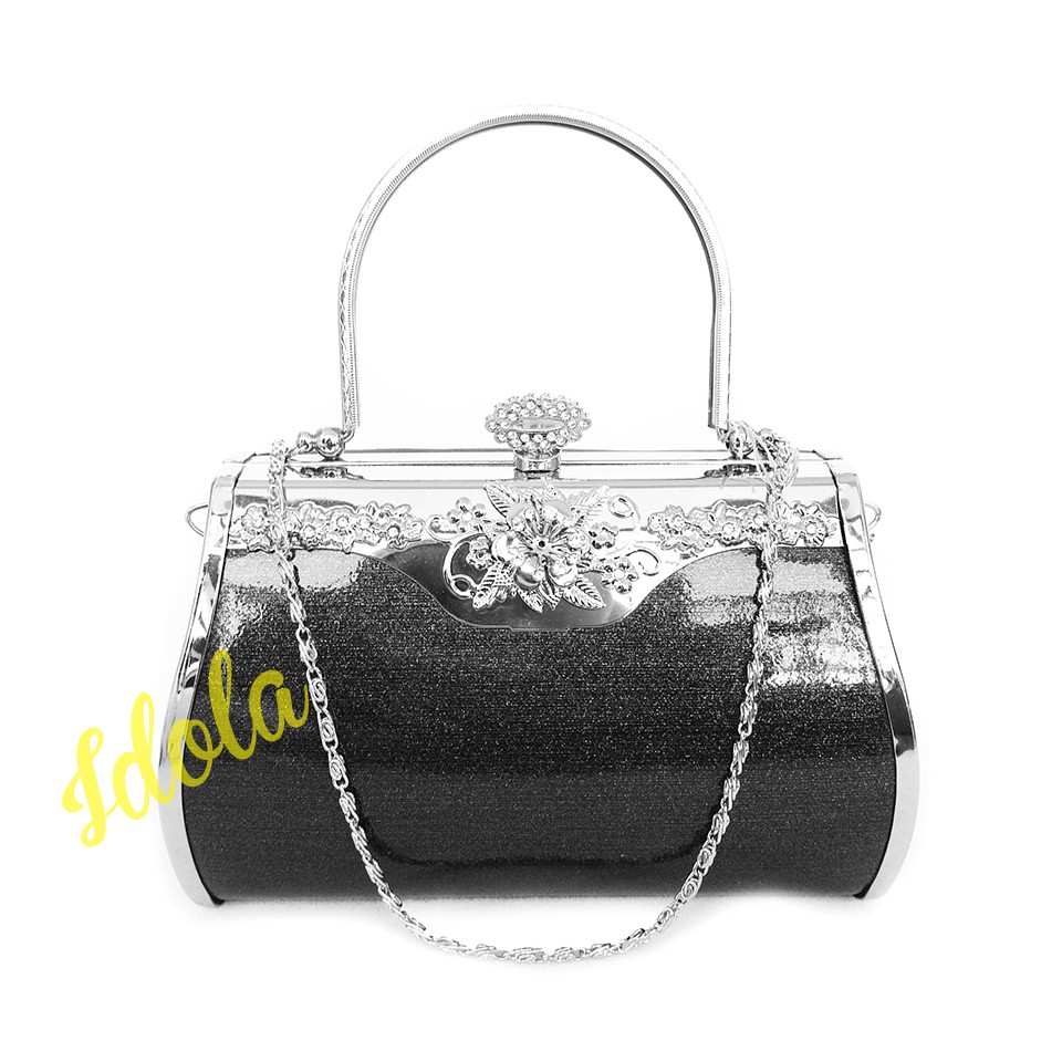 Idolabags - Tas Pesta Elegan Diamond Import Original Clutch Party Mewah Cewek Tas Wanita
