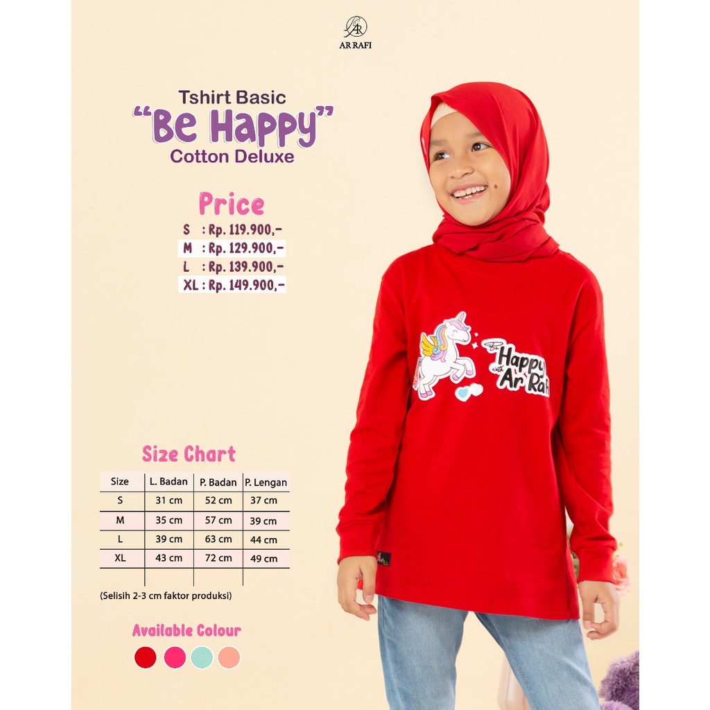 TERBARU TSHIRT BE HAPPY BY AR RAFI