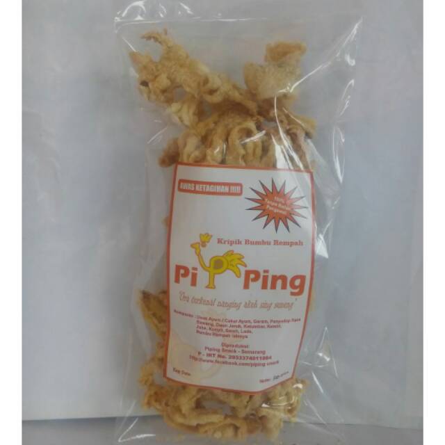 

PAKET PROMO keripik ceker ayam PIPINGSNACK 100rb dapat 5pack