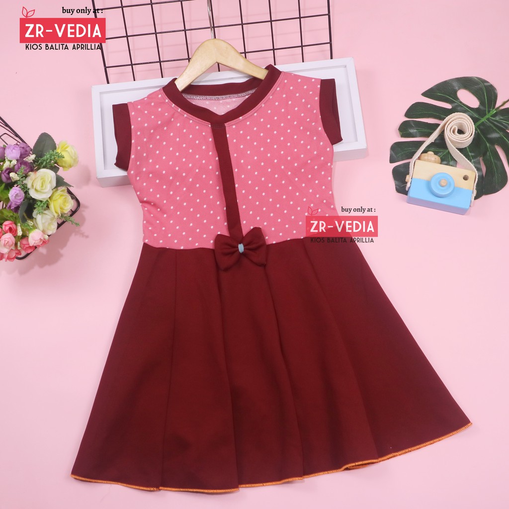 Dress Lala Uk 5-6 Tahun / Dress Anak Perempuan Cewek Baju Dres Batik Murah Yukensi Casual Pesta Adem