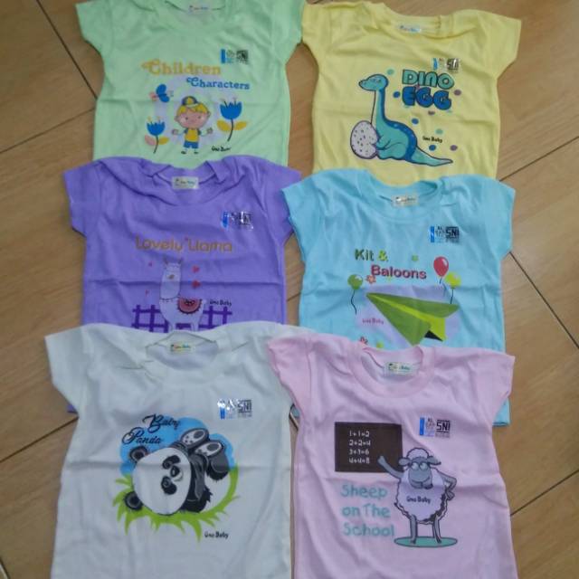 kaos oblong atasan bayi ONE BABY size XL (6pcs)