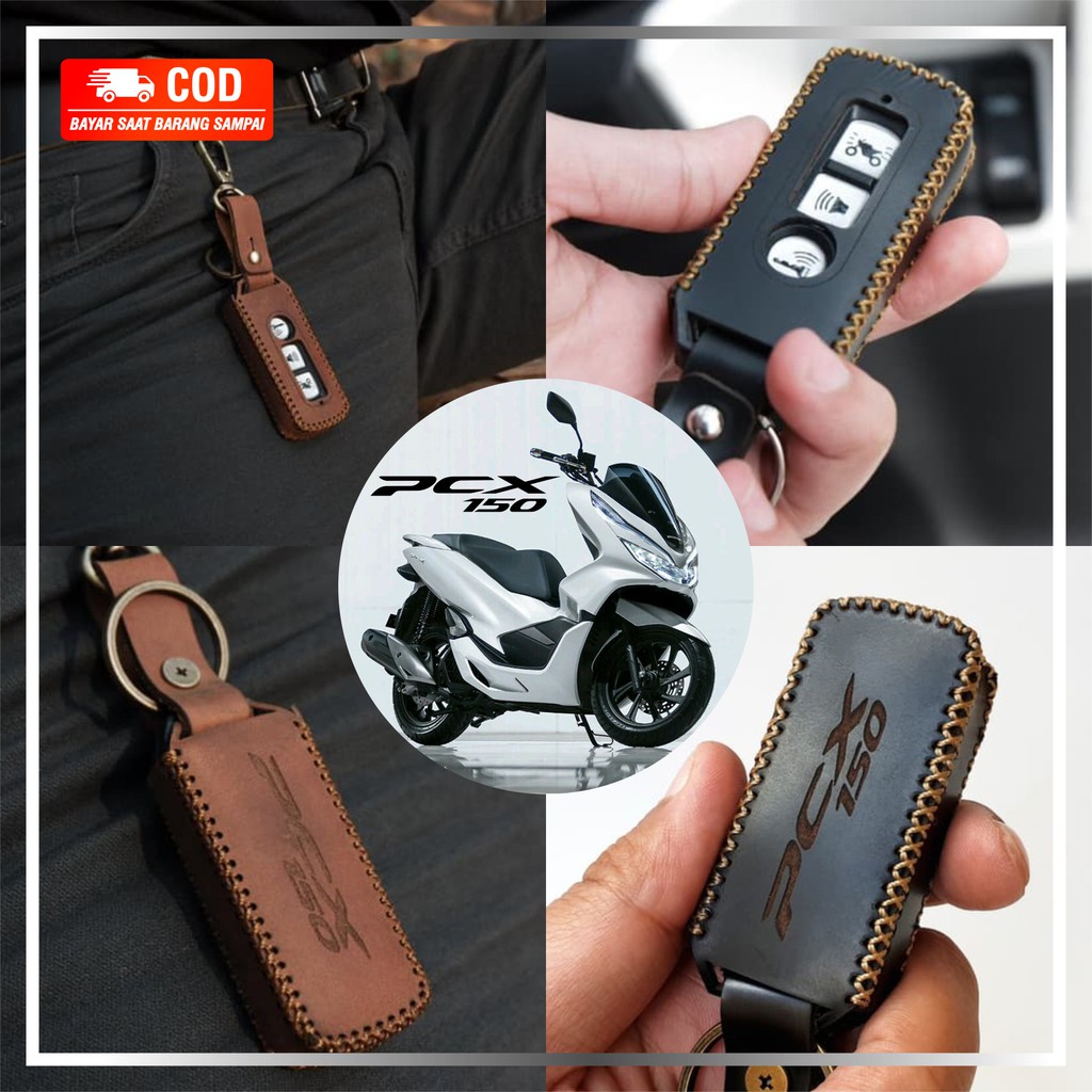 Gantungan Kunci Remote Motor Honda PCX Kulit Ori Cutting Laser - COVER KONDOM SARUNG REMOTE PCX 150