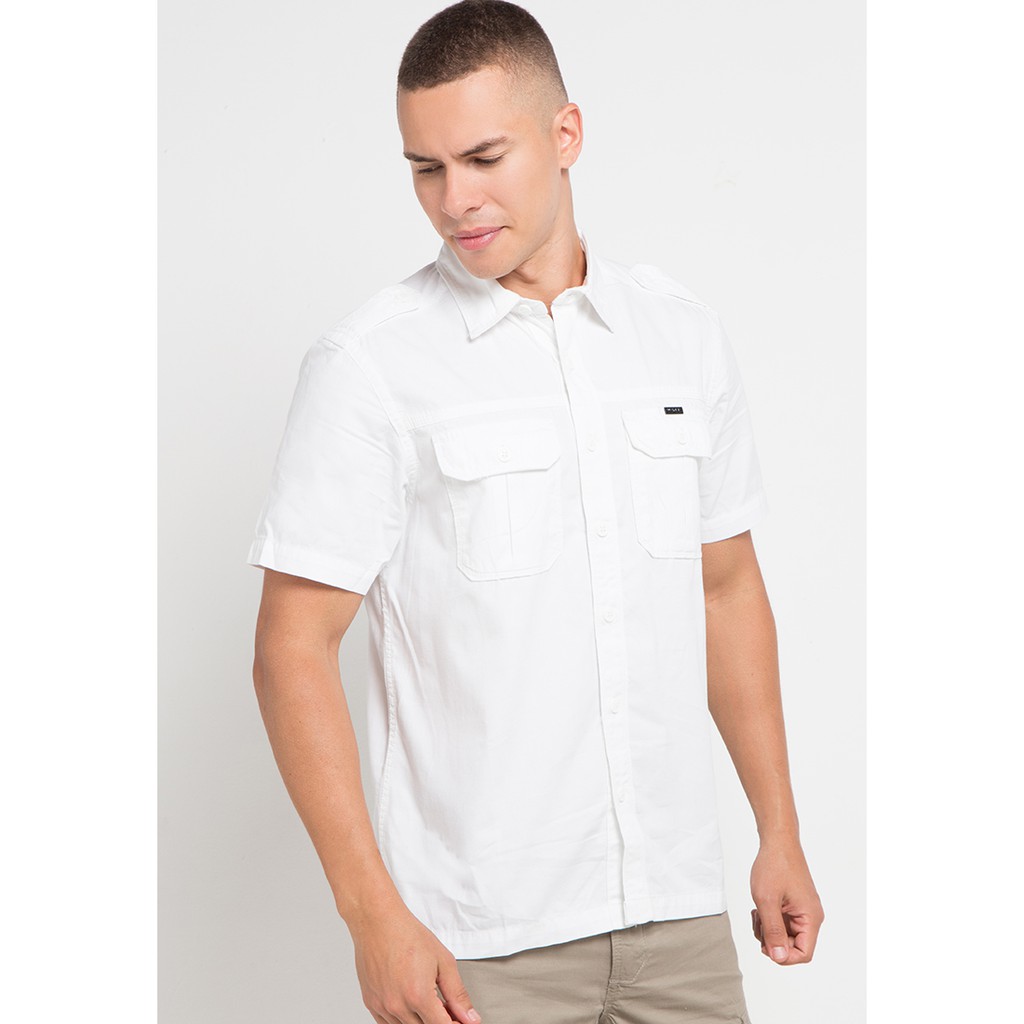 Kemeja Lengan Pendek Asli MGee 3451C Ranger 024 White