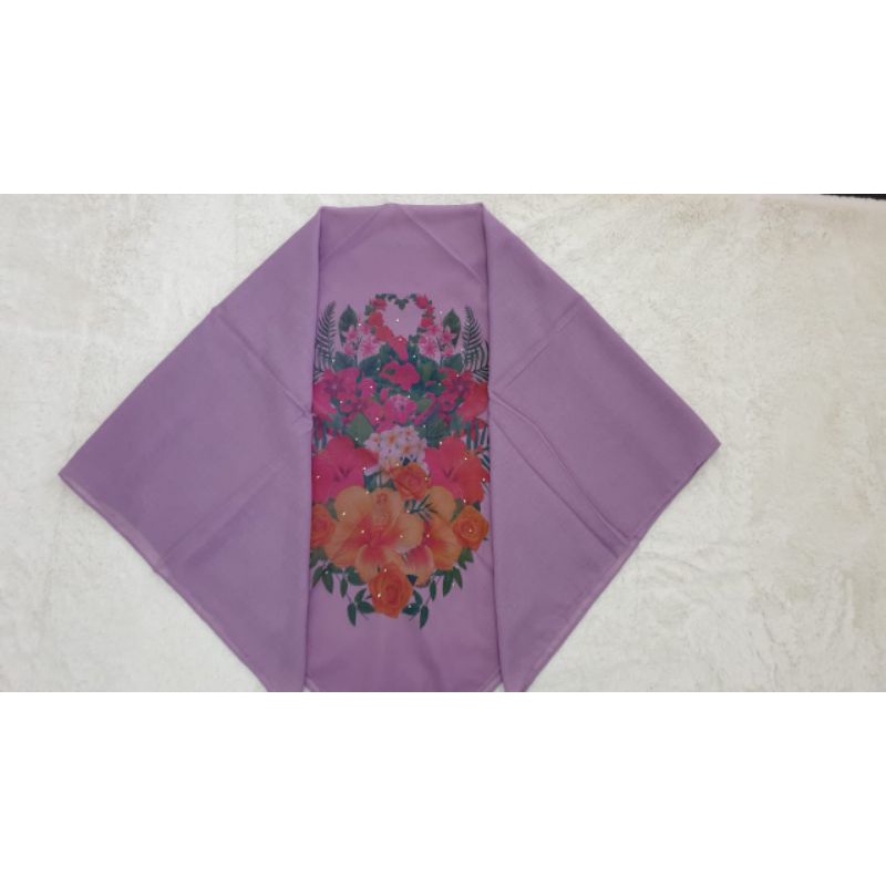 SALEE JILBAB SEGIEMPAT VOAL MANIK BUNGA