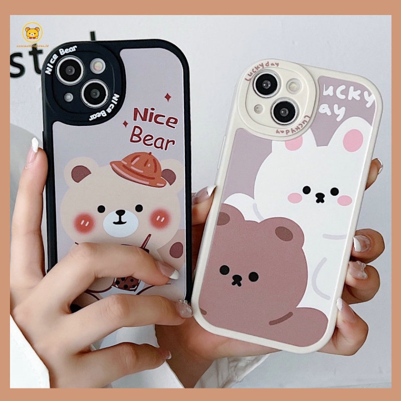 casing hp xiaomi redmi 9a 10a note 7 8 9 10 11 pro 4g soft silicon lens protection cute rabbit nice 