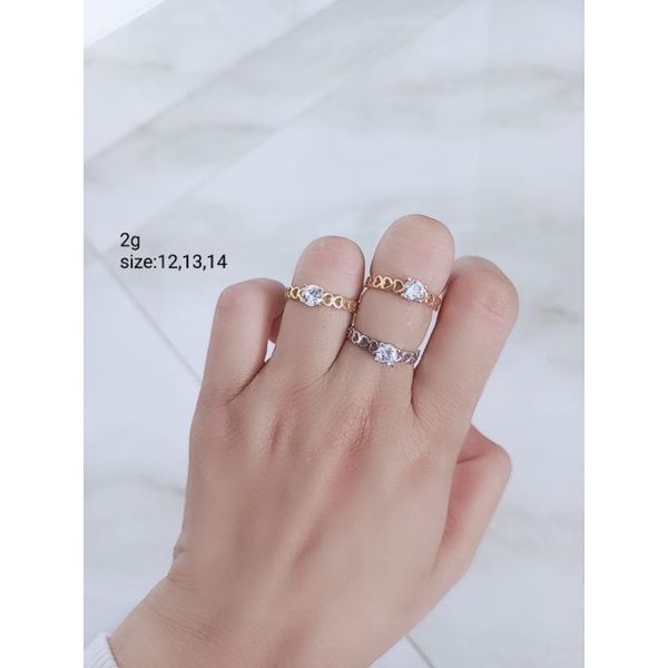 cincin perak asli 925 lapis emas cincin solitaire - desi ukir love - perhiasan perak asli model baru