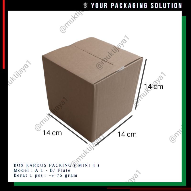 

BOX MINI 4 ~ 14x14x14cm Kotak/Kardus/Karton / Mangkok