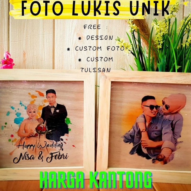 

[HARGA KANTONG] Kado Custom Foto Unik Lukis Aesthetic