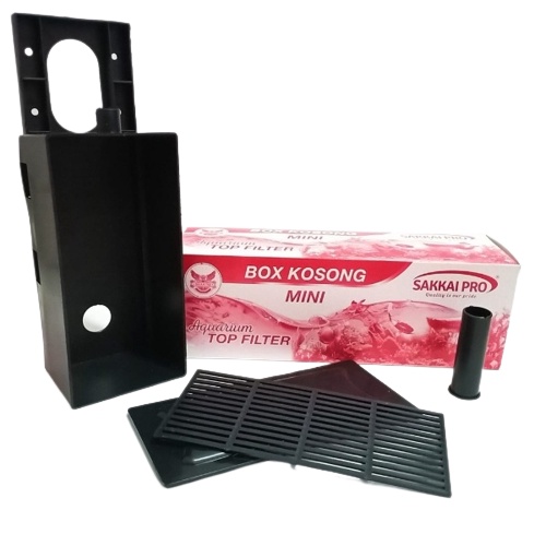 Sakkai Pro Box Kosong Kecil Mini Kotak Boks Filter Atas Aquarium Akuarium