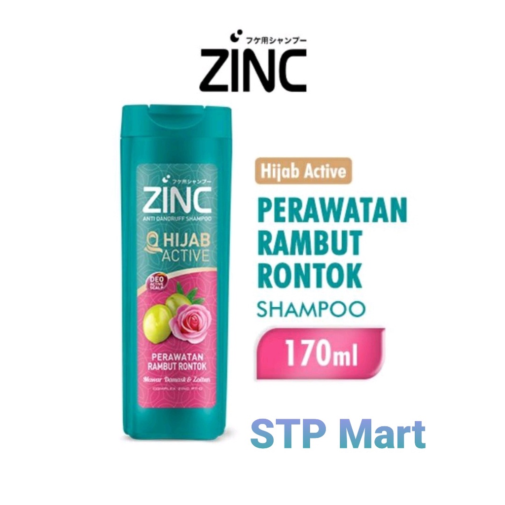 ZINC Anti Dandruff Shampoo Hijab Active Perawatan Rambut Rontok170ml // ZINC HIJAB