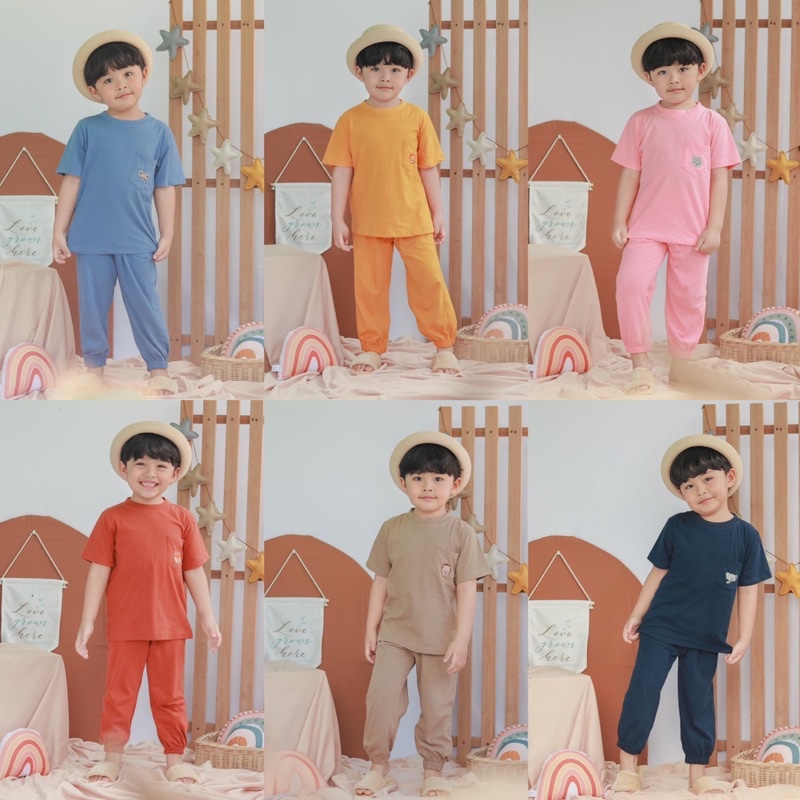 Setelan Anak Jojo Smilee Original Unisex Kaos Super Premium Pakaian Anak Termurah Terlaris