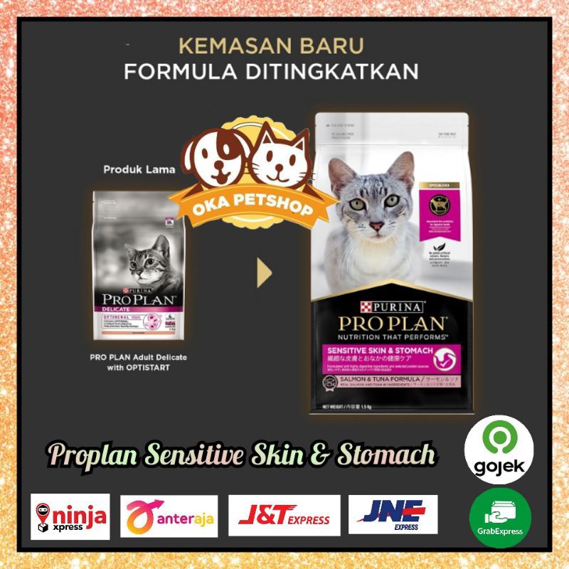 Proplan Cat Sensitive Skin &amp; Stomach 1,5kg / Pro Plan Adult Delicate