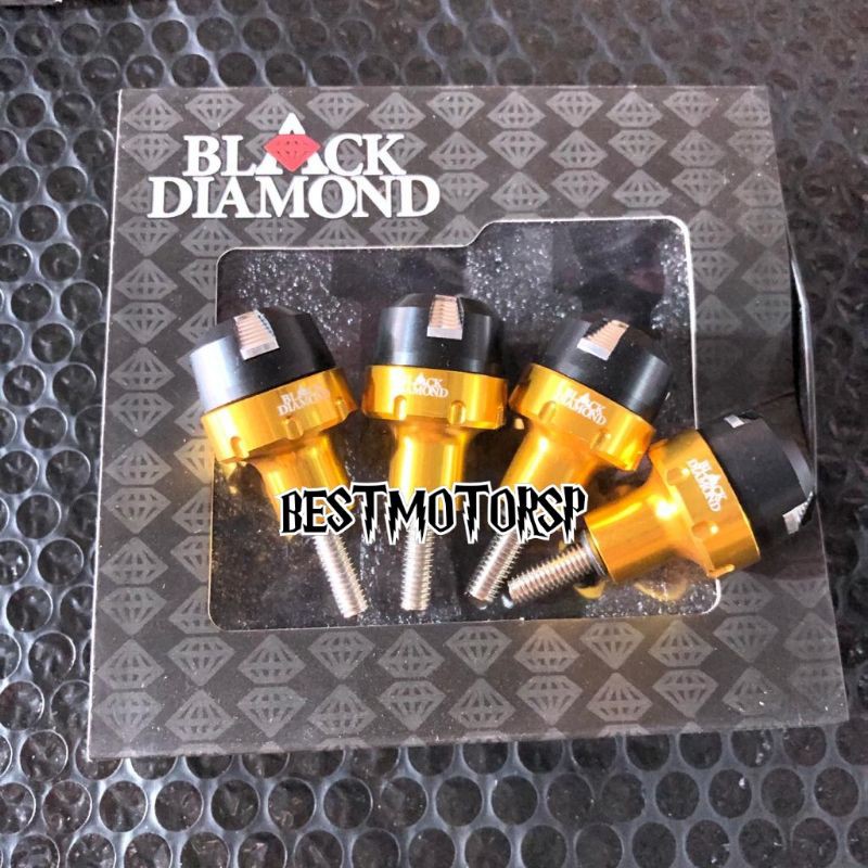 Baut Spakbor Jalu Spakbor Black Diamond Untuk Semua Motor CNC Jalu Body Knalpot